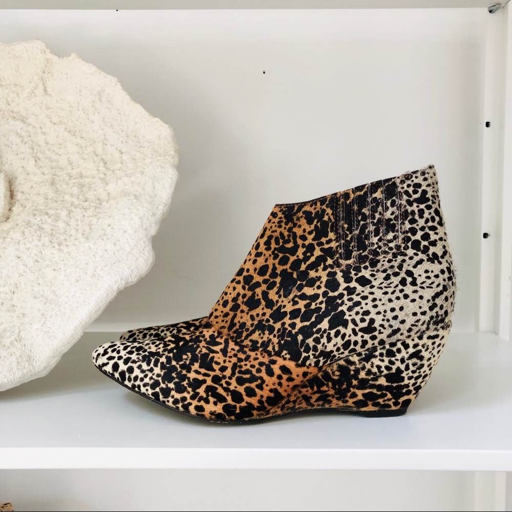 Matisse wedge leopard print bootie